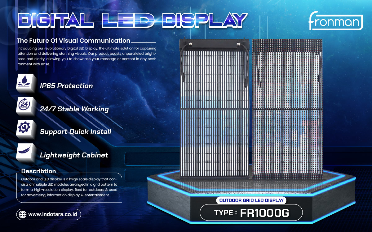 Jual Outdoor Grid LED Display, Harga Outdoor Grid LED Display, Digital LED Display Berkualitas 